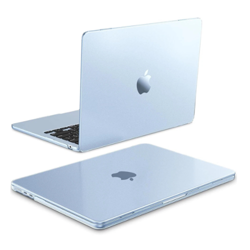 Stock Preferred - Slim Protective Hard Shell Case for MacBook Air 13.6-inch - Frost Sky Blue-Front_Standard 