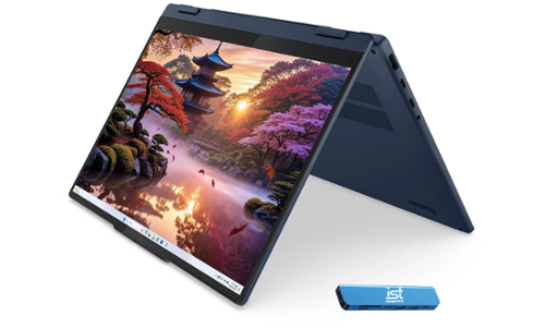  Lenovo - IdeaPad 5 14" FHD+ Touchscreen 2-in-1 AI Laptop - AMD Ryzen AI 5 340 - Copilot+ PC - 16GB RAM - 512GB SSD - Win 11 - Cosmic Blue