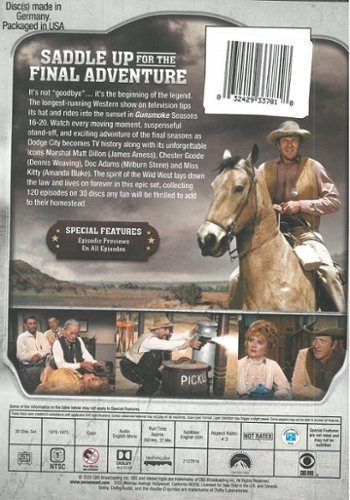 (未使用･未開封品)Gunsmoke: The Sixteenth Season [DVD] Gunsmoke: The Complete Sixteenth Season, New DVDs