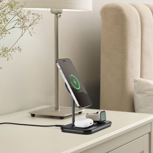 Insignia™ 20W Qi2 Certified Fast Charge 3-in-1 Wireless Charging Stand for iPhone, AirPods, Apple Watch, and More - Black HOW TO BUY