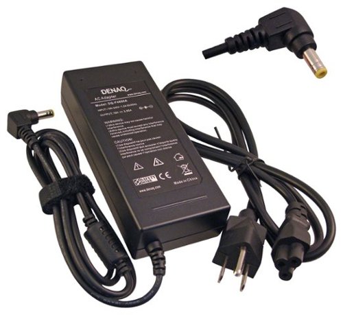 DENAQ - AC Power Adapter and Charger for Select HP Omnibook, Pavilion and Presario Laptops - Black-Front_Standard 