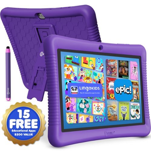 Contixo - K102 10" Kids Tablet 32GB Android, Epic! & Lingokids, Educational with Parental Controls & Kid-Proof Case - Purple-Front_Standard 