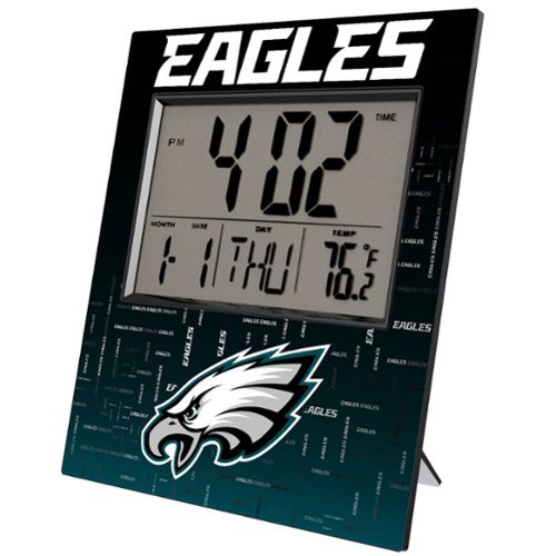 Keyscaper - Philadelphia Eagles Quadtile Digital Desk Clock - Multicolor-Front_Standard 