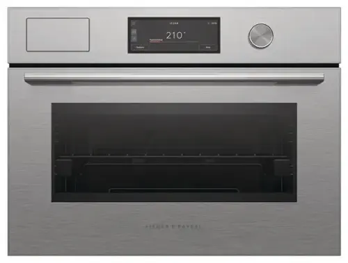 STEAM 0 19:30  
210°  
Rapid preheat  
Options Stop  
FISHER & PAYKEL