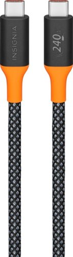 Insignia™ 8 ft. 240W USB-C to USB-C Charge-and-Sync Braided Cable - Black WHERE TO BUY