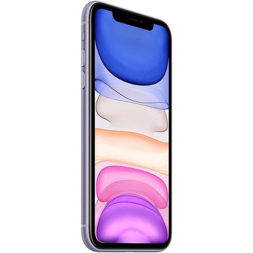 Apple - Refurbished Excellent - iPhone 11 A2111 (Fully Unlocked) 128GB w/ Pre-Installed Tempered Glass - Purple-Front_Standard 