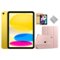 Apple - 11-inch iPad A16 chip with Wi-Fi - 256GB - With Rose Gold Case Bundle - Yellow-Front_Standard