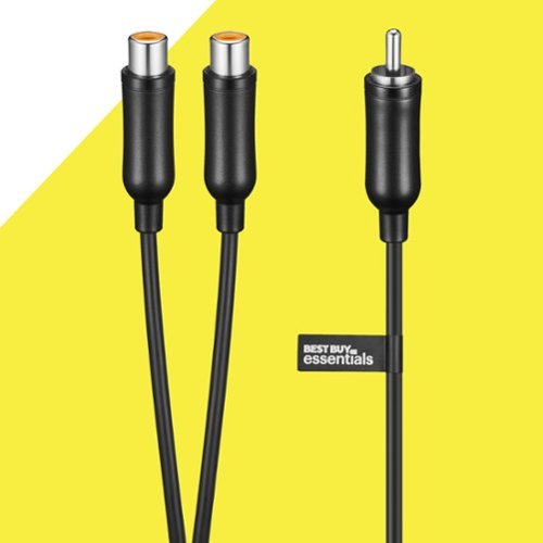 Best Buy essentials™ 6 2-Way 1-Male to 2-Female RCA Splitter - Black SHOP ONLINE