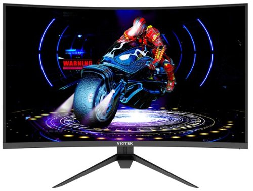 Viotek - GNV32DBE 32" LED QHD Curved FreeSync and G-SYNC Compatible Gaming Monitor - Black-Front_Standard 