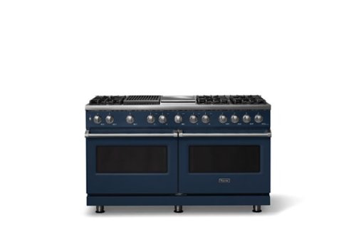 Viking - Pro 5 Series 9.4 Cu. Ft. Freestanding Sealed 8 Burner Dual Fuel Convection Range/Griddle/Grill - Slate Blue - Slate Blue