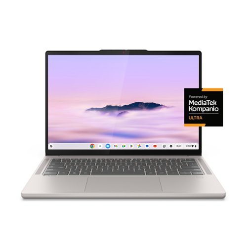 Lenovo - Chromebook Plus 14" OLED 2K Touchscreen Laptop - MediaTek Kompanio Ultra - 16GB Memory - 256GB UFS - Seashell