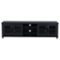 CorLiving - Fremont TV Bench with Glass Cabinets for Most TVs up to 95" - Ravenwood Black-Front_Standard