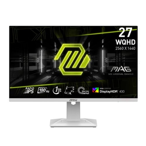 MSI - MAG274QRFW  QHD 180Hz 1ms Gaming Monitor with HDR400  (DisplayPort, HDMI, )