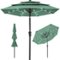 Best Choice Products - 10ft 3-Tier Solar Patio Umbrella w/ 24 LED Lights, Tilt Adjustment, Easy Crank - Seaglass-Front_Standard