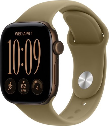 Apple Watch Series 12 (GPS + Cellular) 42mm Aluminum Case with Olive Sport Band - S/M - Dark Bronze (AT&T) - (2026)