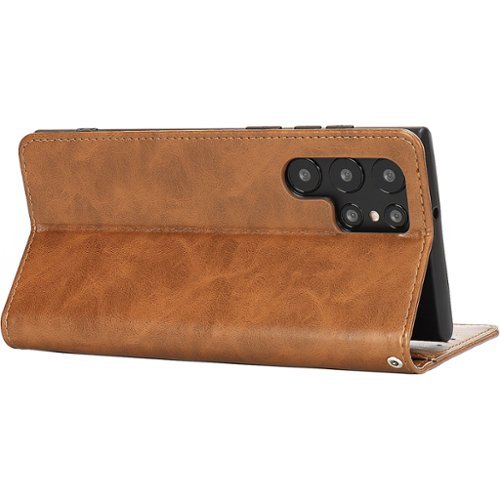 SaharaCase Folio Wallet Case for Samsung Galaxy S22 Ultra - Brown GLOBAL SHIPPING