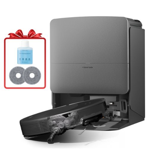 Roborock - Saros 20X Thin, Self-Lifting Robot Vacuum and Mop , 36,000 Pa Suction Hyper Force and Multi-Fuction new RockDock - Black