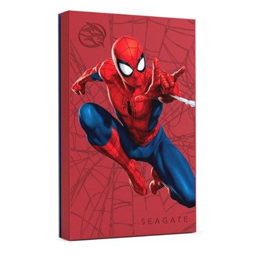 Seagate Spider-Man SE FireCuda 2TB External USB 3.2 Gen 1 Hard Drive with White LED Lighting - Red WORLDWIDE DELIVERY