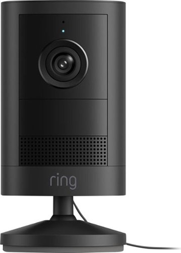 Ring - Outdoor Cam 2K, Plug-In — Wide-Angle Retinal 2K Video, 6x Enhanced Zoom, Night Vision - Black
