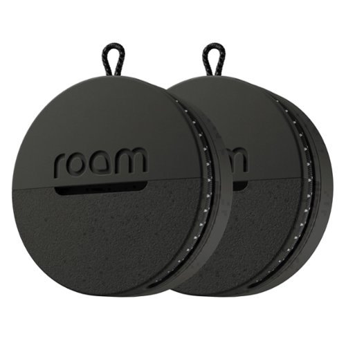 Roam smart tracker - Roam 3-in-1 Tracker - Bluetooth Item Locator, Keys/Luggage/Pet Gear, iOS or Android Find My, Waterproof, 2-Pack - Black-Front_Standard 