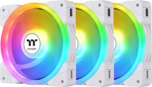 Thermaltake - SWAFAN EX12 ARGB Sync 120mm Computer Case Cooling Fan TT Premium Edition (3-Pack) - Snow
