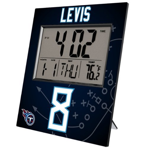 Keyscaper - Will Levis Tennessee Titans Digital Desk & Wall Clock - Multicolor-Front_Standard 