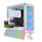 iBUYPOWER - Element Gaming Desktop PC AMD Ryzen 7 8700F 2024 NVIDIA GeForce RTX 5060 8GB 16GB DDR5 1TB NVMe SSD Storage - White-Front_Standard