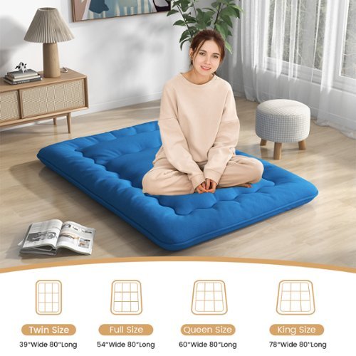taka0911　マットレス Costway Full Futon Mattress Japanese Floor Sleeping Pad Washable