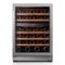 Ca'Lefort - 24 Inch 52 Bottle Wine Cooler Refrigerator, 40-65°F Dual Zone Wine Refrigerator,3 LED Built-in for Home/Bar(5.65 cu.ft) - Stainless Steel-Front_Standard
