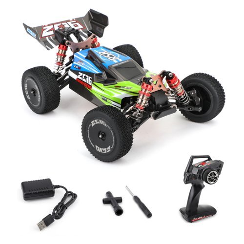 Topteng - WLtoys 144001 1/14 4WD RC Car - 37MPH High Speed, 2.4GHz Remote,RTR with high-brightness LED lights for Off-Road Drift​-Front_Standard 