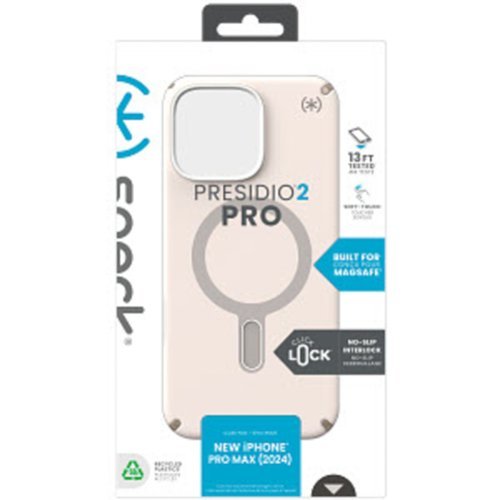 Speck Presidio2 Pro ClickLock Case with MagSafe for Apple iPhone 16 Pro Max - Bleached Bone BUY IN AUSTRALIA