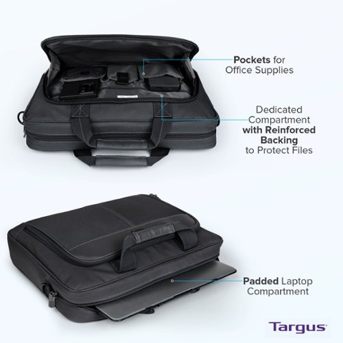 Targus Classic Slim Briefcase for 15.6 Laptops - Black HOW TO BUY