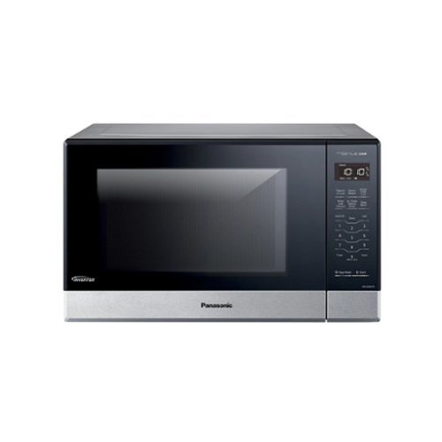 Panasonic - 1.2 cu.ft. Countertop 1200W Inverter Microwave Oven (Stainless/Black) - Stainless Steel-Front_Standard 