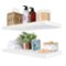 Sorbus - 2 Pack 24" Solid Wood Floating Shelves - for Bathroom Decor, Books, Bedroom & Living Room - White-Front_Standard