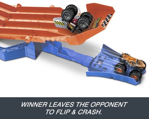 Mattel Hot Wheels Monster Trucks Race Down Destruction Playset