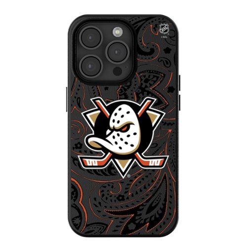 Keyscaper - NHL - Anaheim Ducks Paisley iPhone Magnetic Bump Case - 16 Pro Max - Black-Front_Standard 