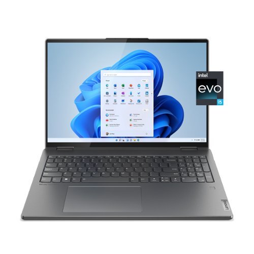  Lenovo - Yoga 7i 16&quot; 2.5K Touch 2-in-1 Laptop - Intel Evo Platform - Core i5-1240P - 8GB Memory - 256GB SSD - Storm Grey