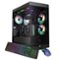 iBUYPOWER - Y40 PRO Gaming Desktop PC - AMD Ryzen 9 9900X, NVIDIA GeForce RTX 5080 16GB, 32GB DDR5 RGB,2TB NVMe - Black-Front_Standard