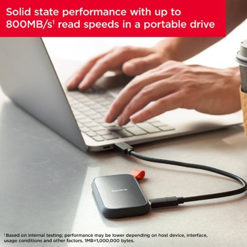 SanDisk 2TB External USB 3.2 Gen 2 Type C Portable SSD - Black BUY ONLINE