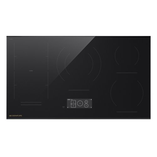 LG - SIGNATURE 36” Built-In Electric Induction Smart Cooktop with 5 Elements, 6.8" LCD Touch Screen and Dual Zone Element - Black