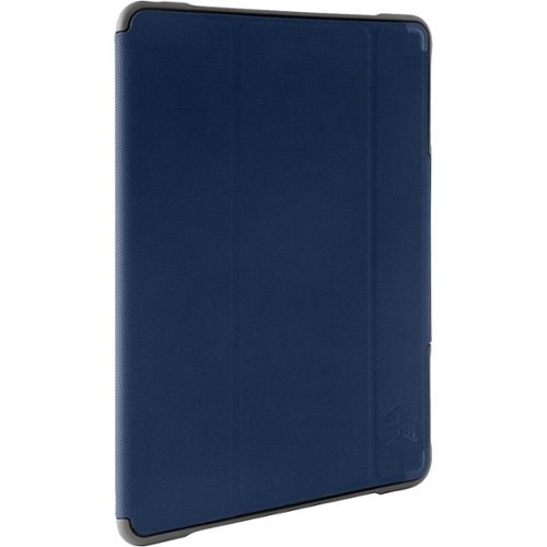 STM - Dux Plus Folio Case for Apple® iPad® Pro 12.9" - Midnight Blue-Angle_Standard 