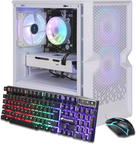 STGAubron - Gaming PC Computer Desktop, Radeon RX 470 8G Graphics, Intel Core i7 up to 3.9GHz, 16GB RAM, 512GB SSD, WIN11H - White-Front_Standard 