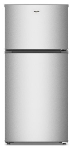 Whirlpool - 28 in. Wide 14.3 cu. ft. Top-Freezer Refrigerator with Total Coverage Cooling - Fingerprint-Resistant Stainless Finish-Front_Standard 