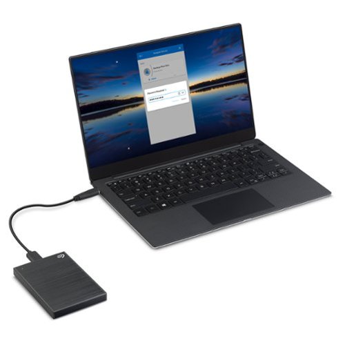 Seagate One Touch with Password 2TB External USB 3.0 Portable Hard Drive with Rescue Data Recovery Services - Black BUY IN EUROPE