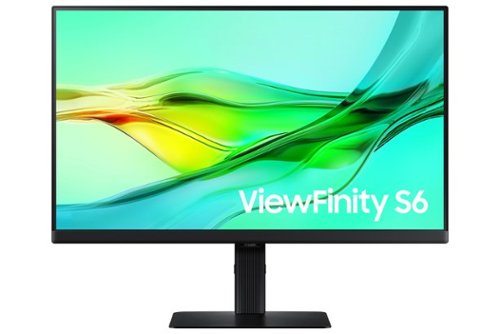 Samsung - ViewFinity 24" S6 (S60D) QHD HDR10 Monitor with USB-C and Daisy Chain (HDMI, USB, DisplayPort) - Black-Front_Standard 