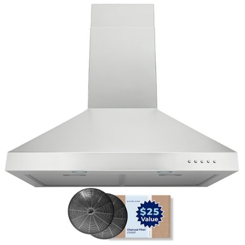 Hauslane - 30 inches - Convertible - Wall Range Hood - Silver-Front_Standard 