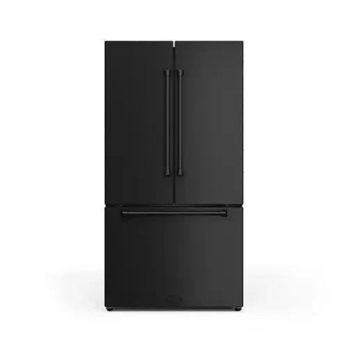 Front. Thor Kitchen - Gordon Ramsay Series by Thor Kitchen 20.3 Cu. Ft. Counter Depth Refrigerator - Black.