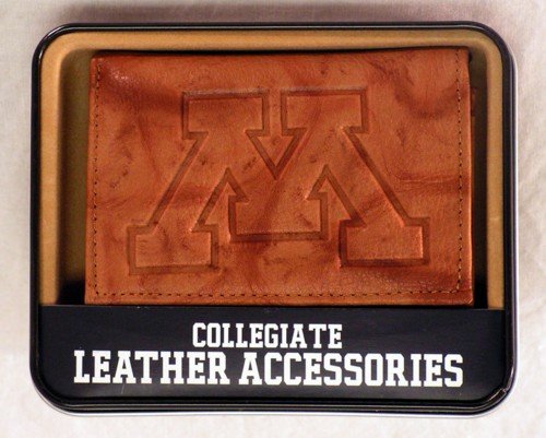 Rico Industries - Minnesota Gophers Embossed Leather Trifold Wallet - Multi-Front_Standard 