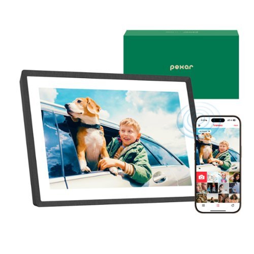 pexar - Lexar 10.1" WiFi Digital Photo Frame - HD Anti-Glare Touch Screen - 32GB Storage - Share Photos via App-Front_Standard 