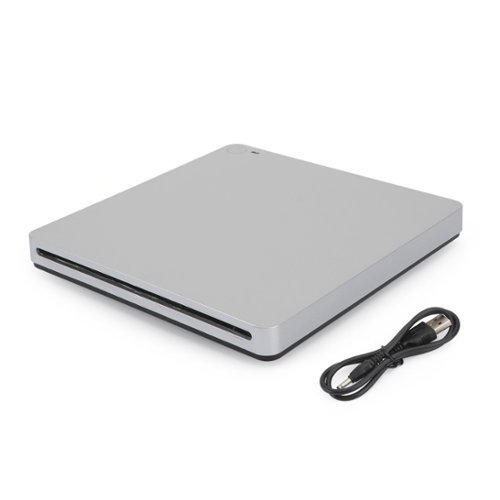 Topteng - Slot-in External DVD Drive with USB 3.0 & Type-C - Ultra Thin, Touch Eject, Aluminum for Mac & Windows Laptop-Front_Standard 